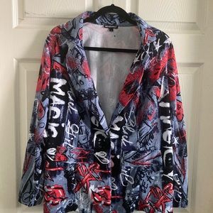 Graffiti print blazer NWOT